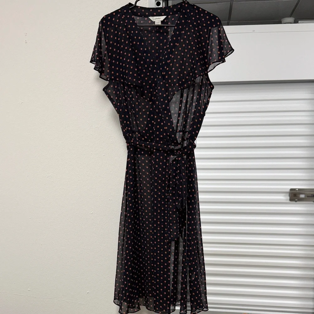 CJ Banks Women’s Blue and Red Polka Dot Dress Size 16 W - Picture 1 of 11